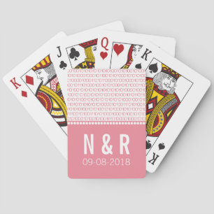 Jeu De Cartes Code binaire Chic Geek Rose Jouer Cartes