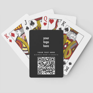 Jeu De Cartes Code QR Logo d'entreprise minimaliste moderne noir
