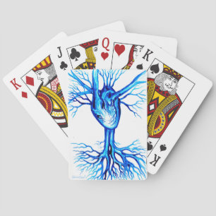 Jeu De Cartes Coeur bleu