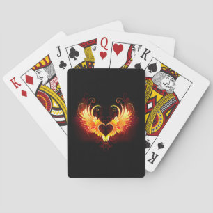 Jeu De Cartes Coeur de feu ange avec ailes