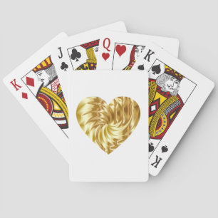 Jeu De Cartes Coeur d'or (forme d'or de l'amour)