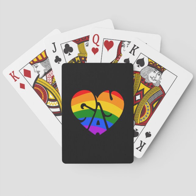 Jeu De Cartes Coeur gay (dos)