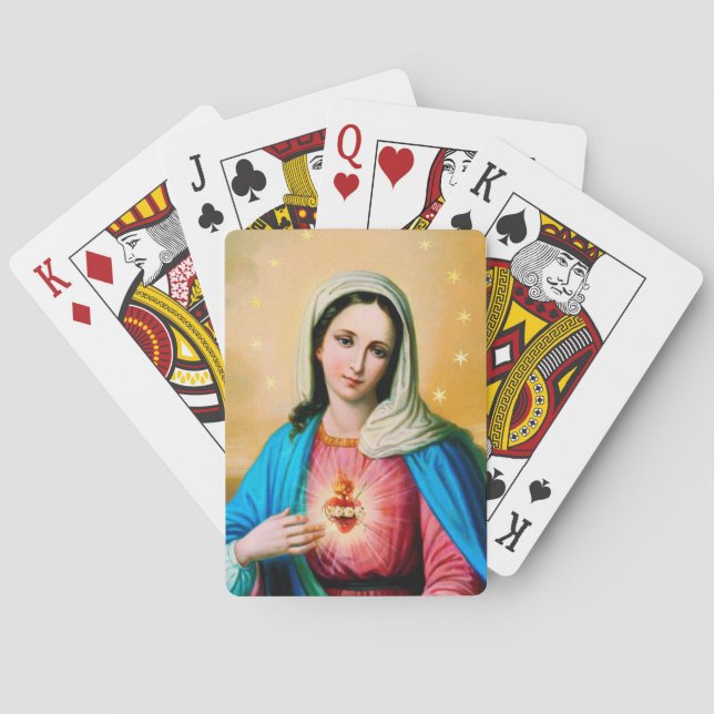 Jeu De Cartes Coeur immaculé de Marie (dos)
