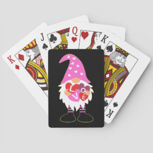 Jeu De Cartes Coeur rose AMOUR Valentine Gnome