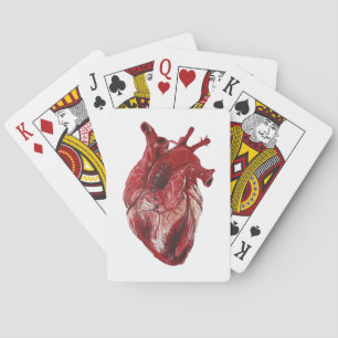 Jeu De Cartes Coeur rouge réaliste