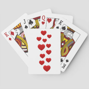 Jeu De Cartes coeur rouge valentin