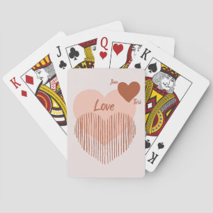 Jeu De Cartes Coeurs d'amour avec des noms
