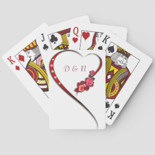 Jeu De Cartes Coeurs et fleurs