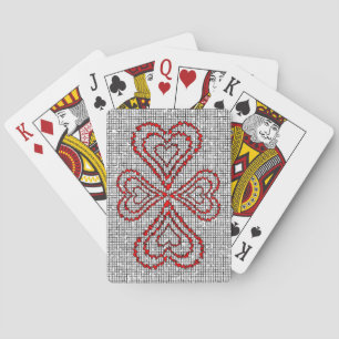 Jeu De Cartes Coeurs rouges