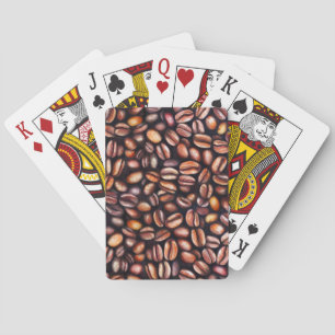 Jeu De Cartes Coffee Haricots crayon Motif Rustique Brown