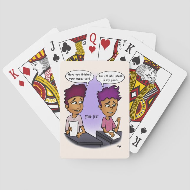 Jeu De Cartes Coincé Dans Le Crayon (dos)