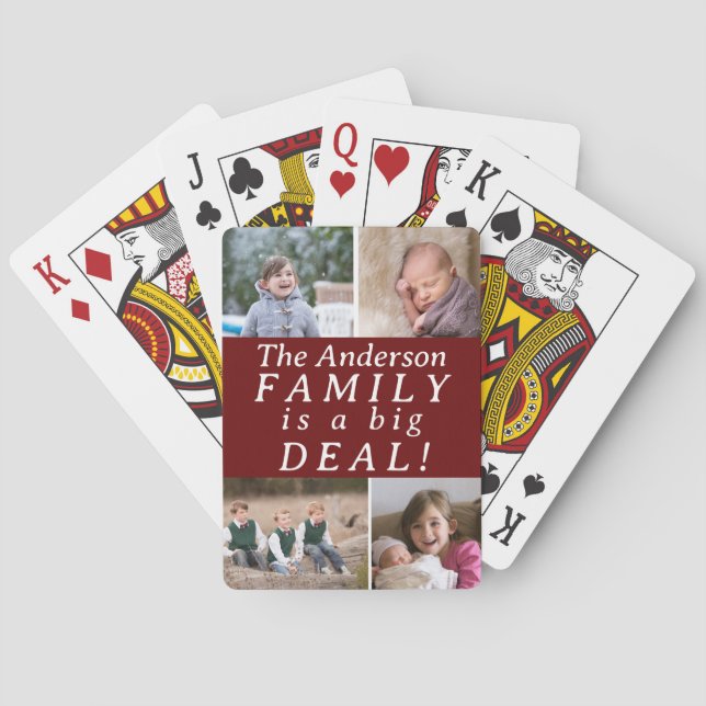 Jeu De Cartes Colage photo personnalisé (dos)