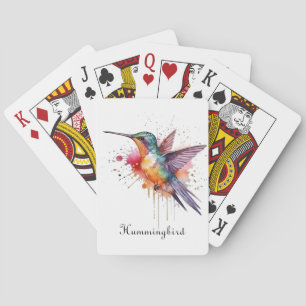 Jeu De Cartes Colibri exotique en vol, personnalisable