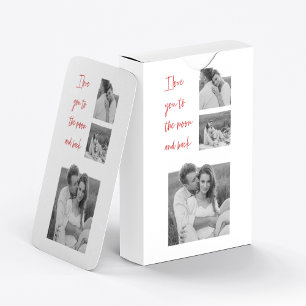 Jeu De Cartes Collage Couple Photo & Citation Romantique Aimer Y