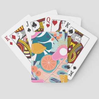 Jeu De Cartes Collage de jungle exotique et moderne.