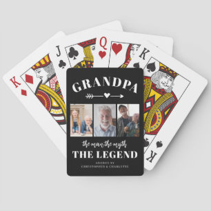 Jeu De Cartes Collage de photos de grand-père Cadeau moderne de
