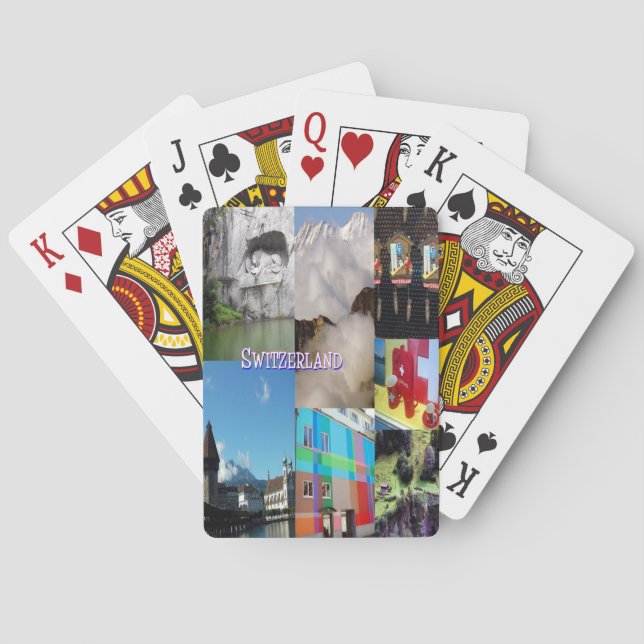 Jeu De Cartes Collage de photos de Suisse (dos)