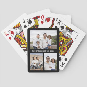 Jeu De Cartes Collage de trois photos et de trois photos pour an