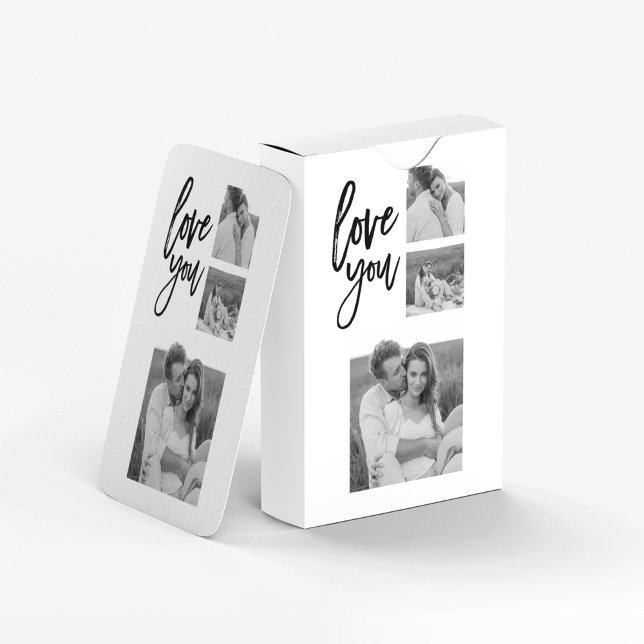 Jeu De Cartes Collage moderne Couple Photo & Love You Beauté Cad (Créateur téléchargé)