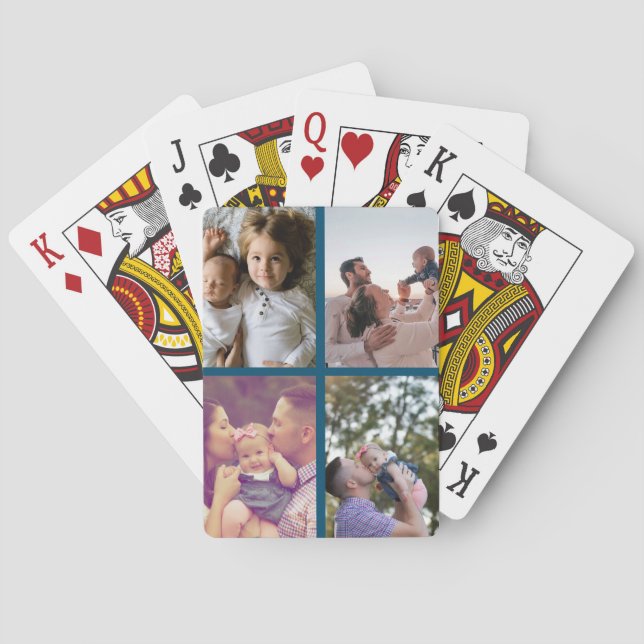Jeu De Cartes Collage personnalisé photo (dos)