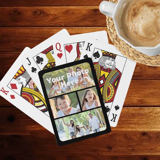 Jeu De Cartes Collage photo personnalisé 4 (custom photo playing cards)