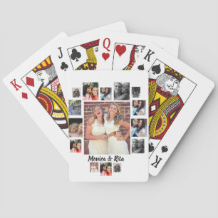 Jeu De Cartes Collage photo personnalisé des meilleurs amis 15