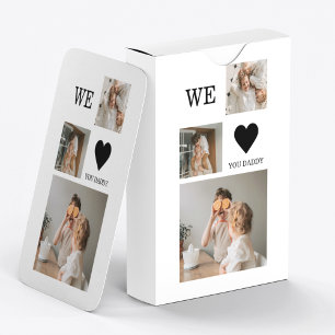 Jeu De Cartes Collage tendance Photo & We Love You Daddy Cadeau