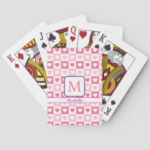 Jeu De Cartes Collection d'amour du coeur rose moderne