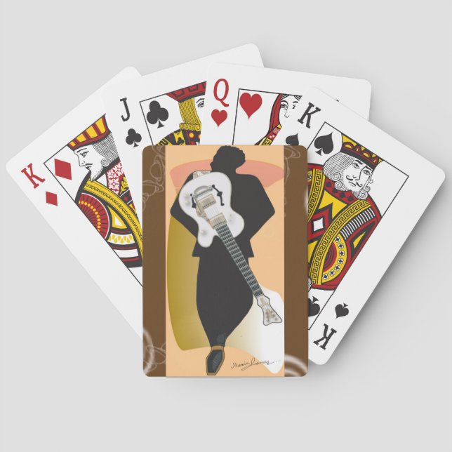 Jeu De Cartes Collection Trio-Guitar Man 2-Deck de cartes (dos)