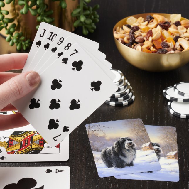Jeu De Cartes Collie Laisser Il Neige Noël (In Situ)