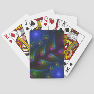 Jeu De Cartes Coloré Lumineux Abstrait moderne Trippy Fractal