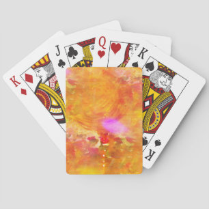 Jeu De Cartes colorez le jaune sans couture d'arrière - plan