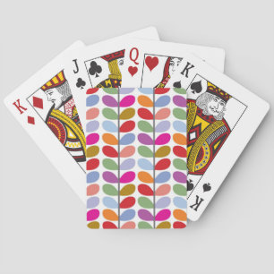 Jeu De Cartes Colourful Leaf Pattern