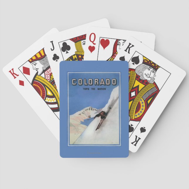 Jeu De Cartes Complète la nation - affiche promotionnelle de ski (dos)