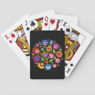 Jeu De Cartes Composition ronde du folklore polonais