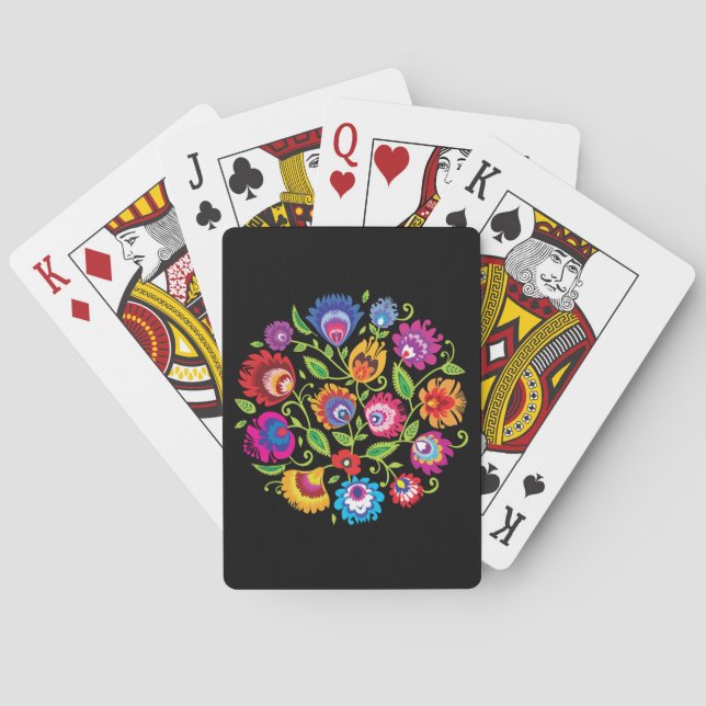 Jeu De Cartes Composition ronde du folklore polonais (dos)