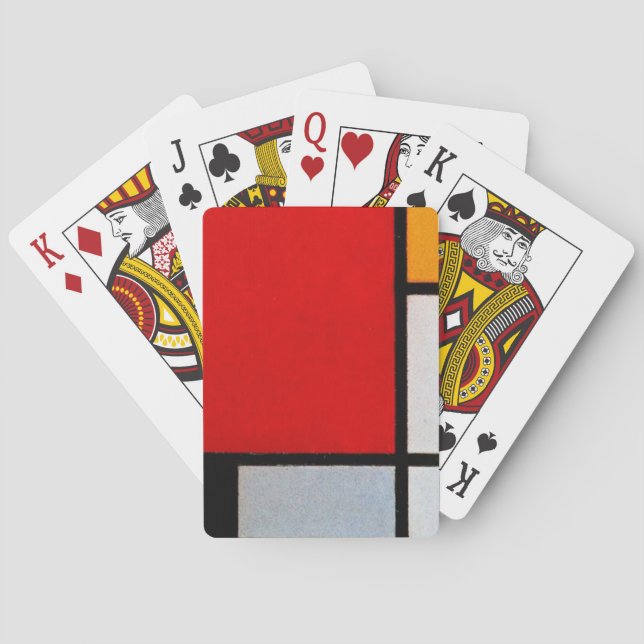 Jeu De Cartes Composition with Large Red Plane (dos)