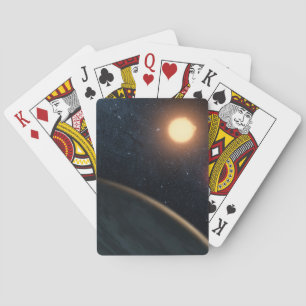 Jeu De Cartes Concept de l'artiste illustrant Kepler-16b.
