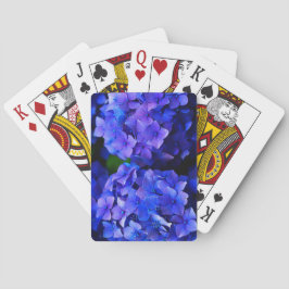 Jeu De Cartes Concepteur bleu de fleur d'hortensia