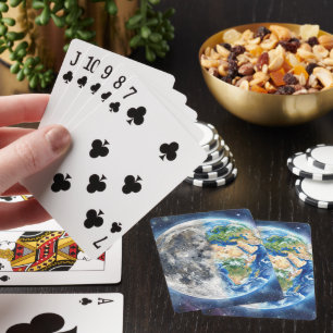 Jeu De Cartes Conception céleste de galaxie à l'aquarelle Terre