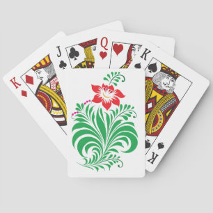 Jeu De Cartes Conception de fleurs florales ornementales – Éléga