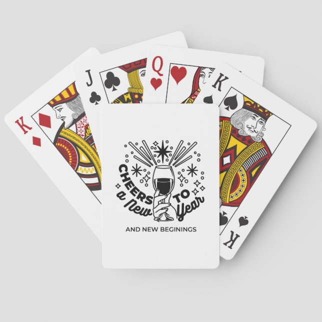 Jeu De Cartes Conception de la fête du Nouvel An (dos)