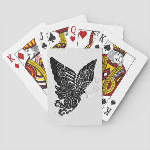 Jeu De Cartes Conception de papillon coupé en papier chinois
