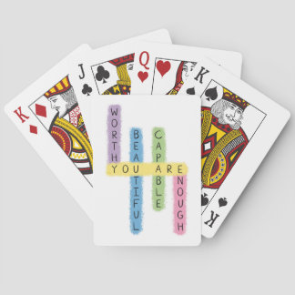 Jeu De Cartes Conception de puzzle d'affirmations positives colo