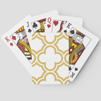 Jeu De Cartes Conception de Quatrefoil en or