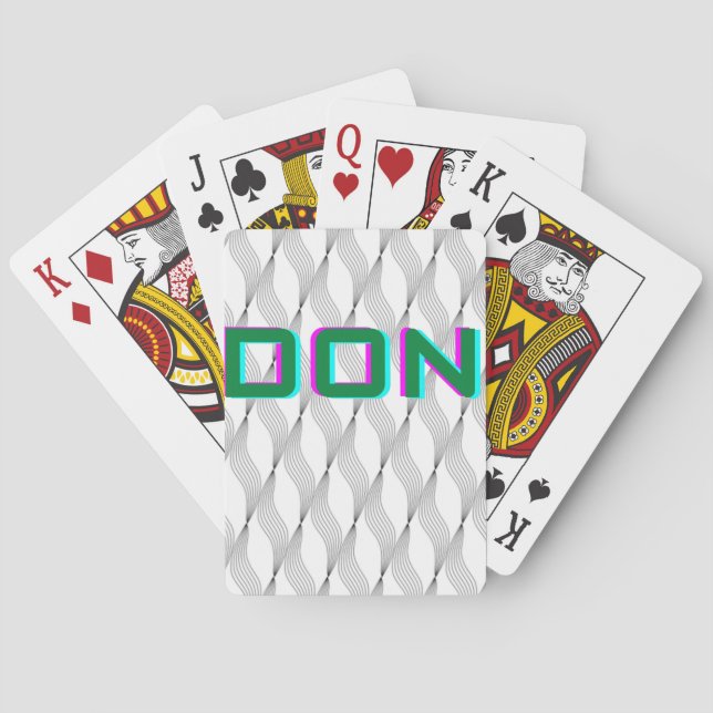 Jeu De Cartes Conception De Texte Et De Motif Personnalisés (dos)
