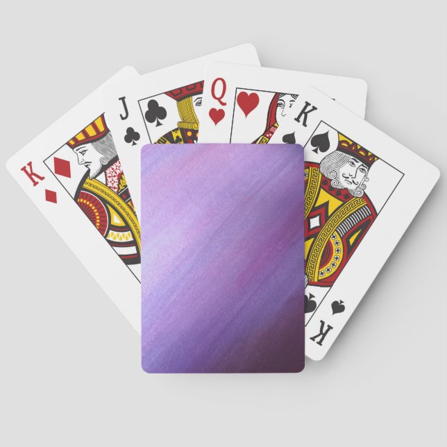 Jeu De Cartes Conception diagonale violette (dos)