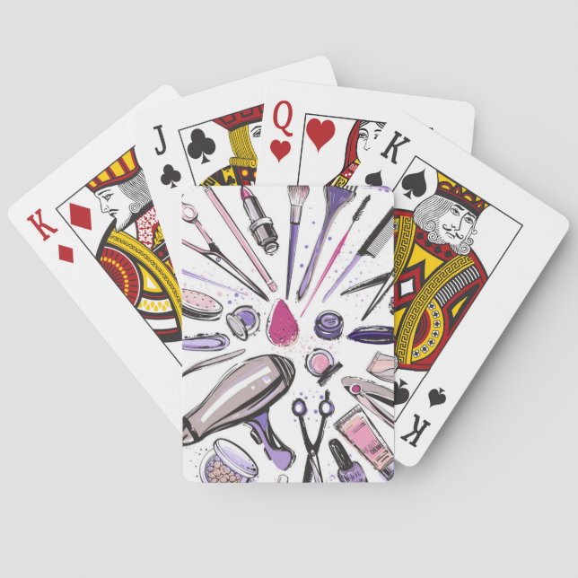 Jeu De Cartes Conception du cercle de maquillage (dos)