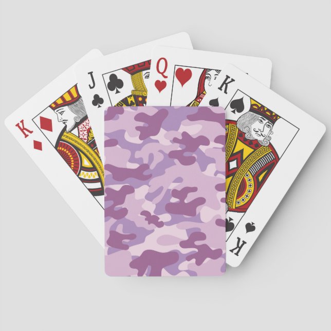 Jeu De Cartes Conception pourpre de Camo (dos)