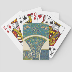 Jeu De Cartes Conceptions bleues d'Oriental avec les visages de